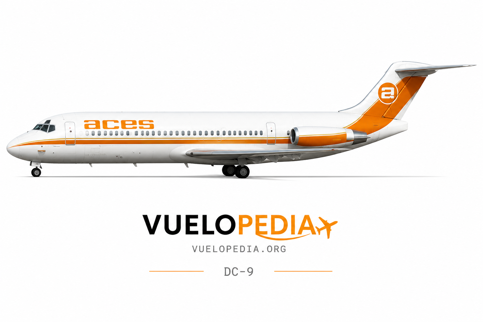 Ilustración McDonnell Douglas MD-80 de ACES Colombia