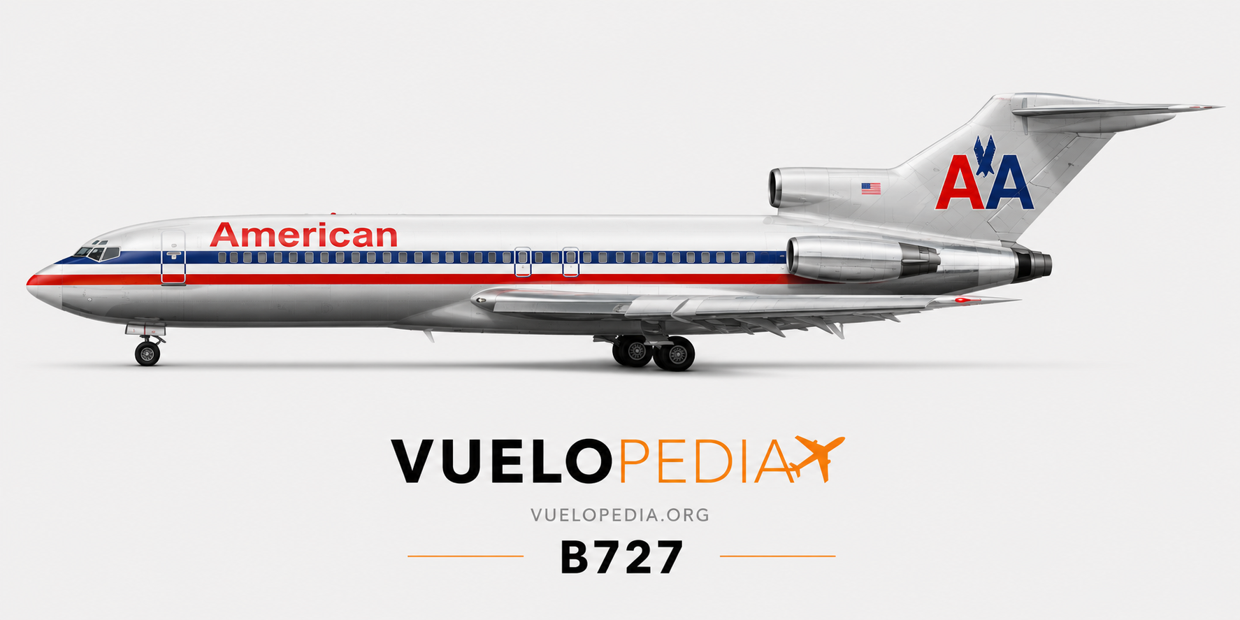 Ilustración Boeing 727 de American International Airways