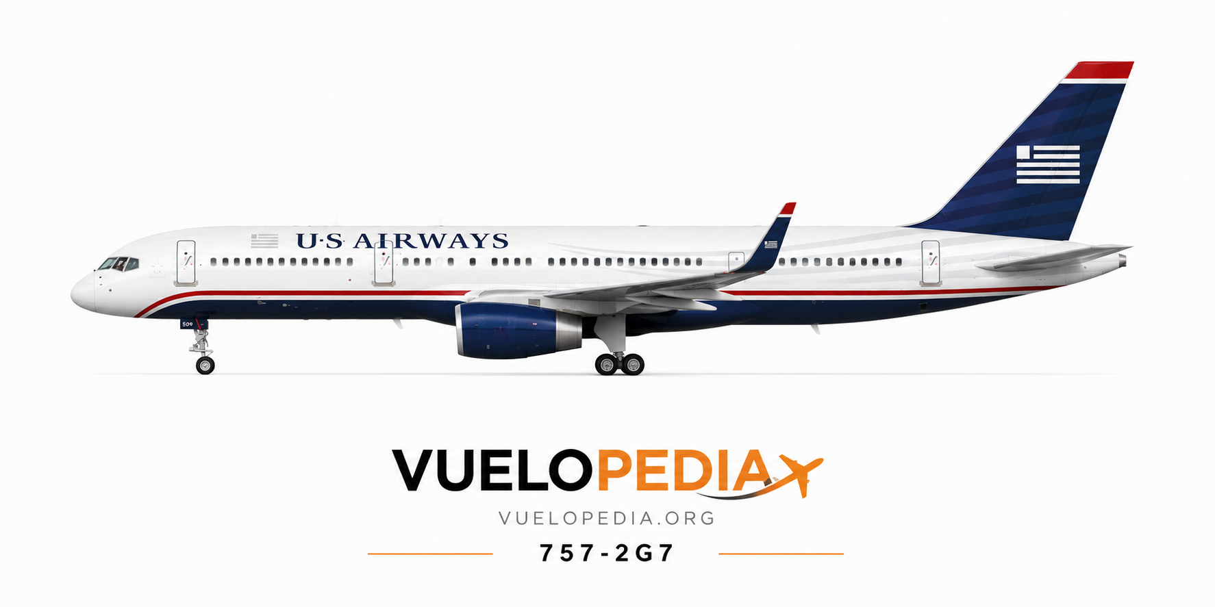 Boeing 757-200 (757-2G7) illustration in American Airlines livery