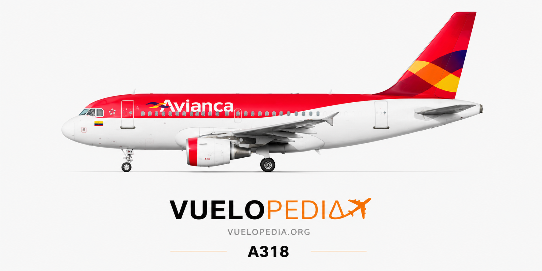 Airbus A318 illustration in Avianca Brasil livery