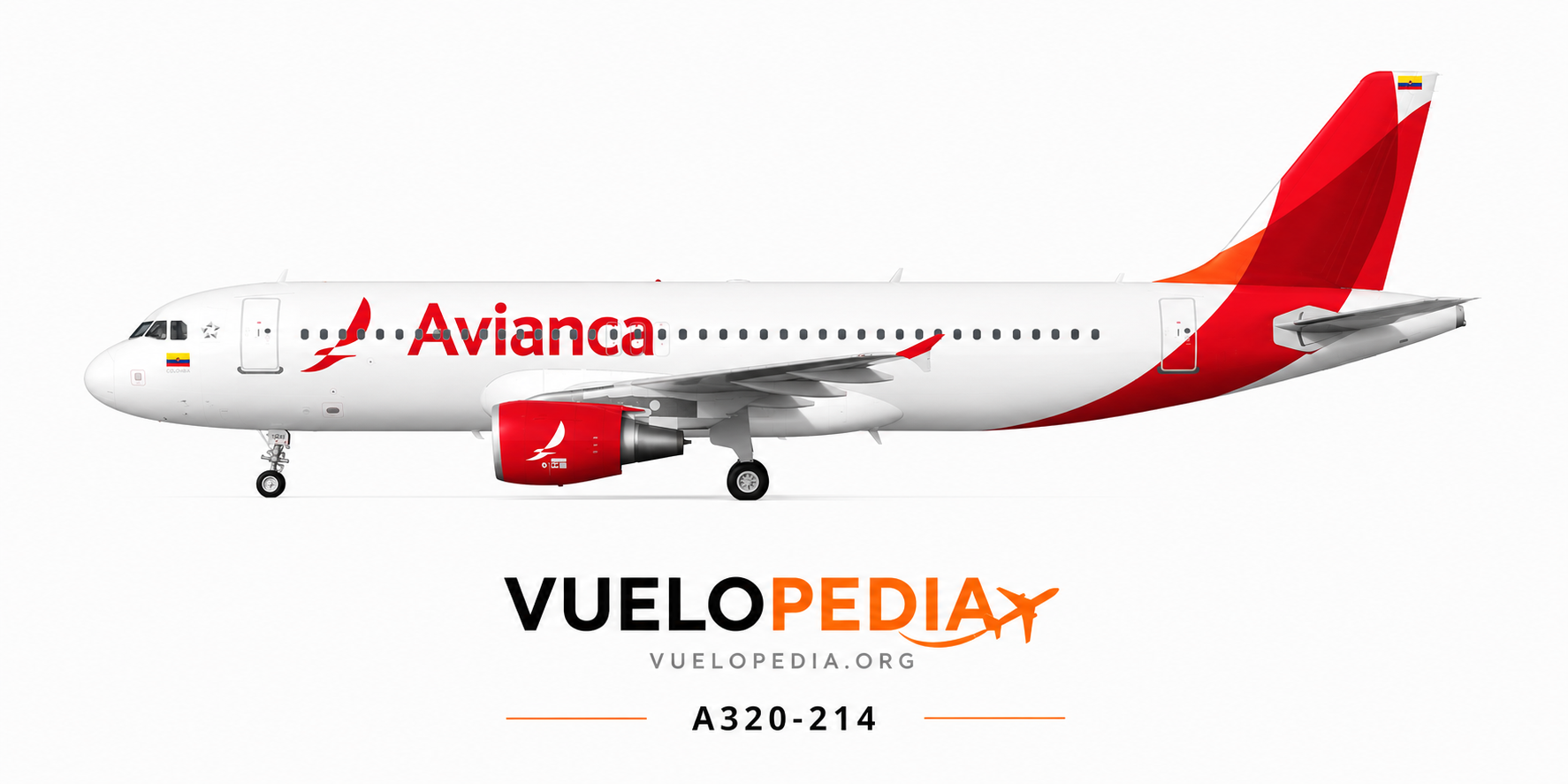 Airbus A320 illustration in Avianca Ecuador livery