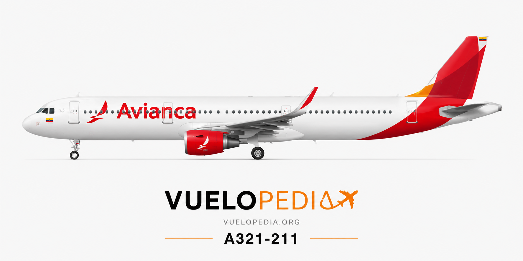 Airbus A321neo (A321-253N) illustration in Avianca livery