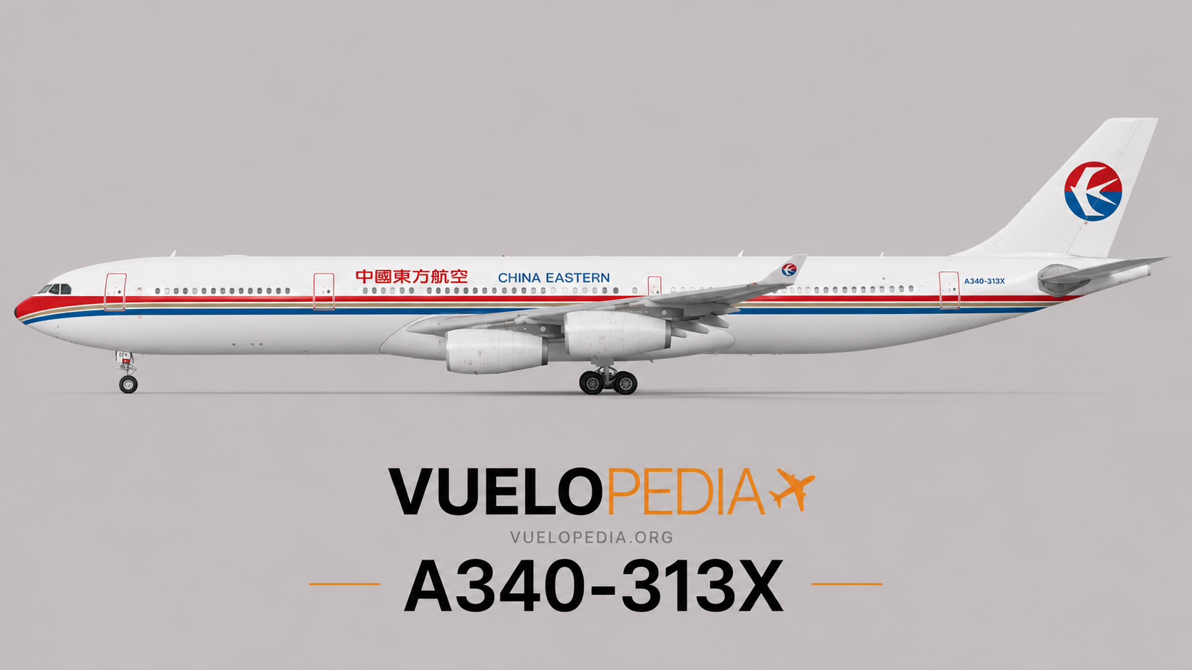 Ilustración Airbus A340-300 (A340-313) de China Eastern Airlines