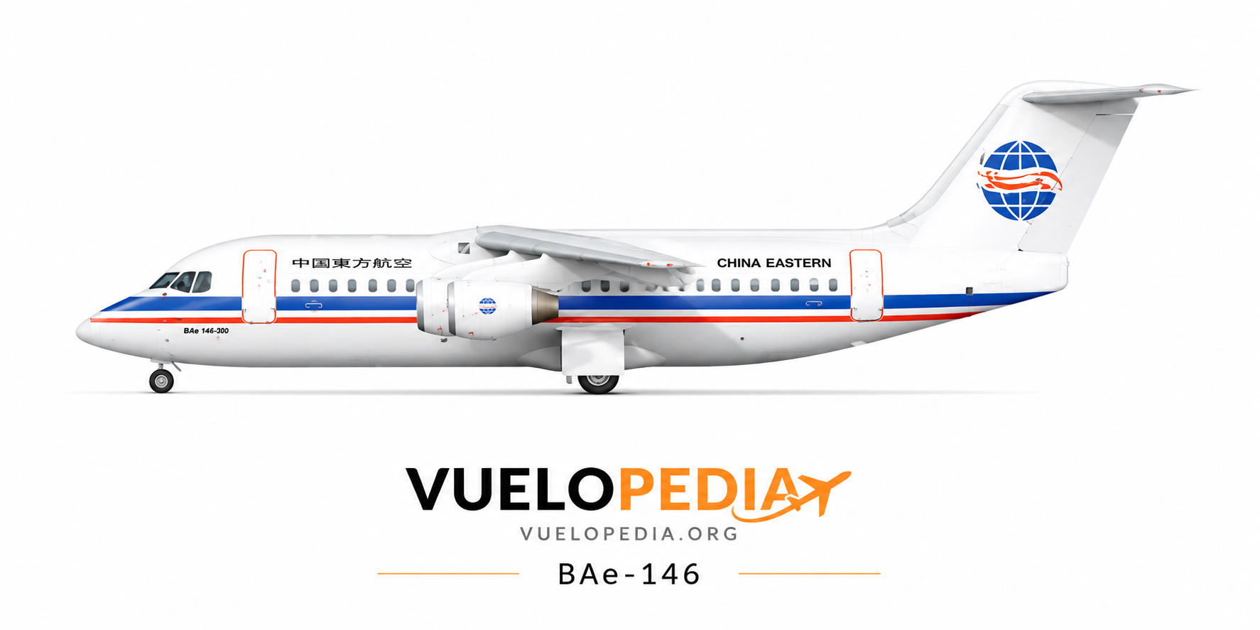 BAe 146-100 illustration in China Eastern Airlines livery