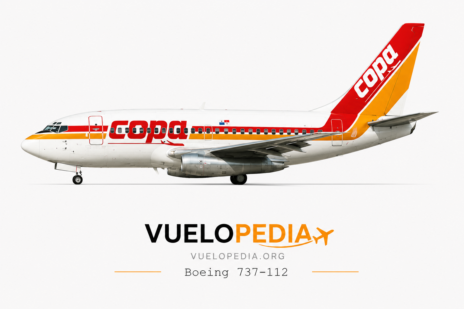 Ilustración Boeing 737-100 (737-112) de COPA Airlines