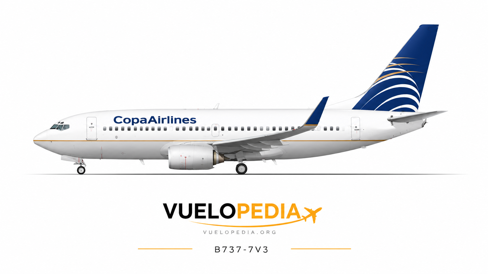 Boeing 737-700 (737-7V3) illustration in Copa Airlines livery