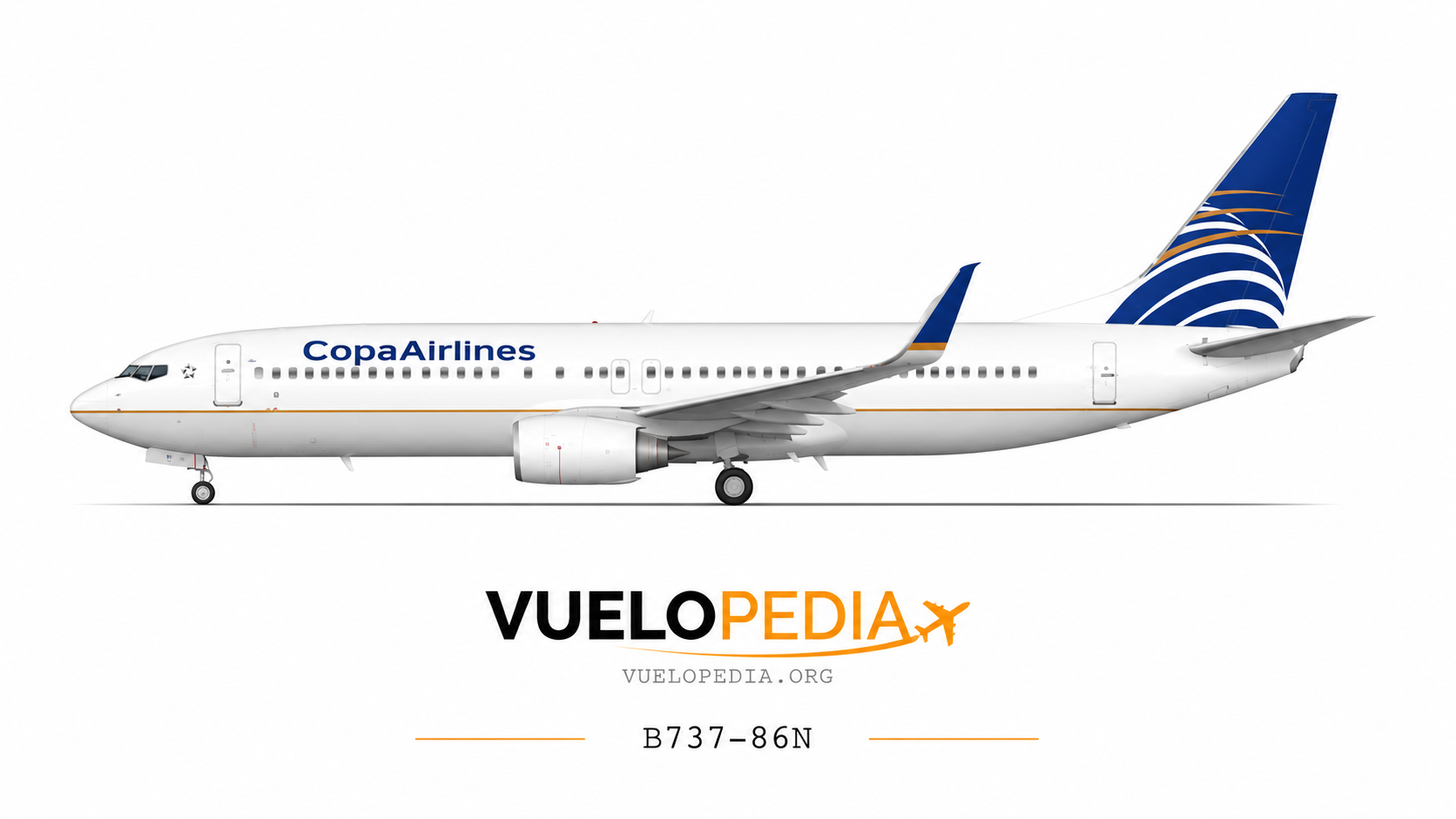 Boeing 737-800 (737-86N) illustration in Copa Airlines livery