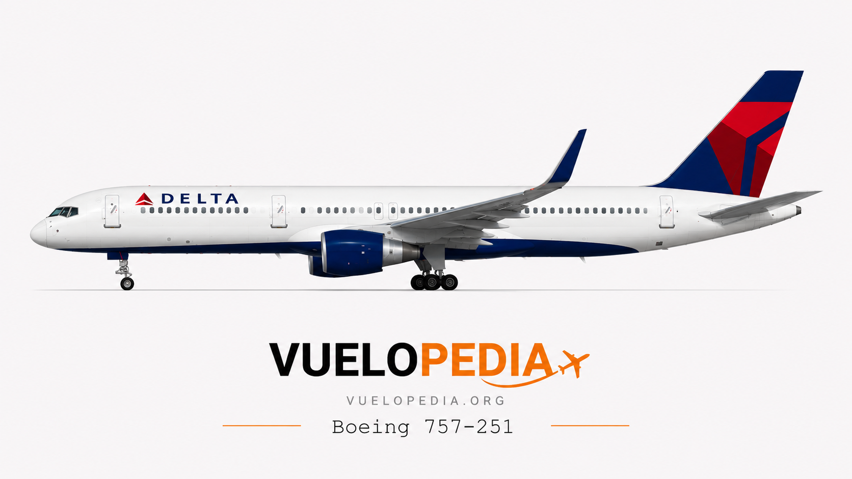 Ilustración Boeing 757-200 (757-251) de Delta Air Lines