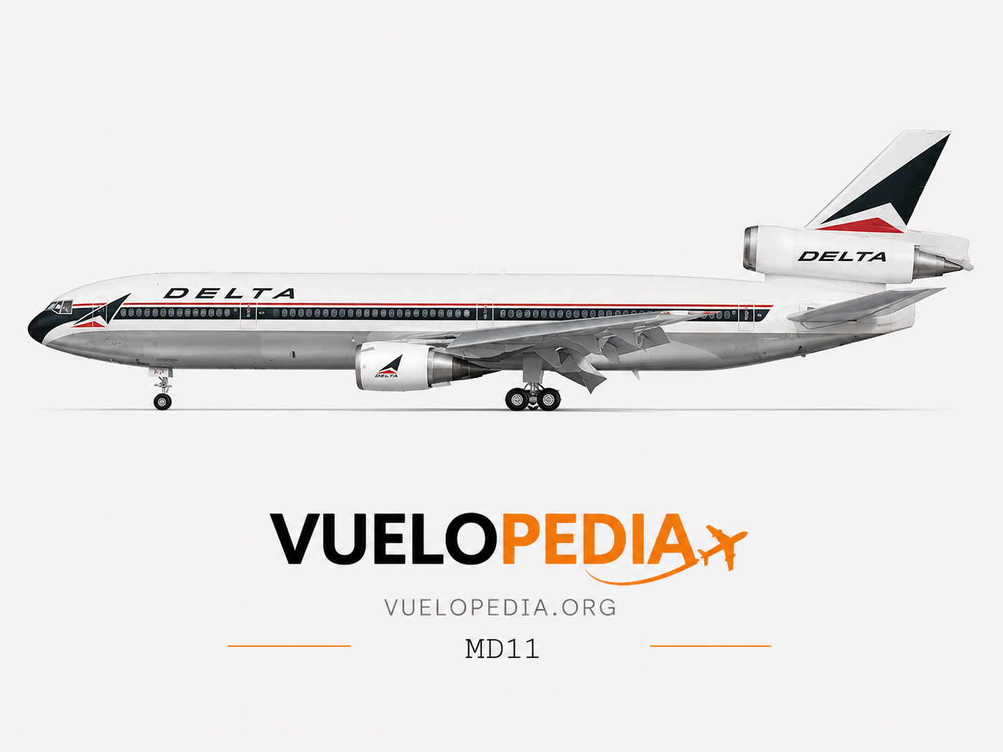 McDonnell Douglas MD-11 illustration in Delta Air Lines livery