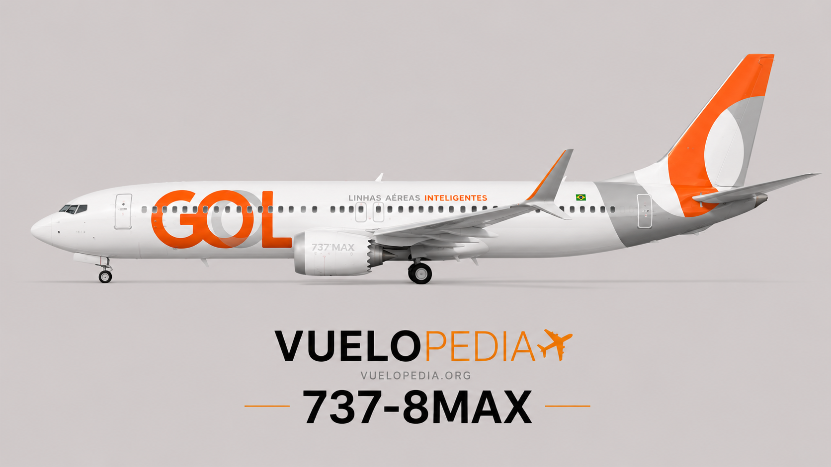 Boeing 737 MAX illustration in GOL Linhas Aéreas livery