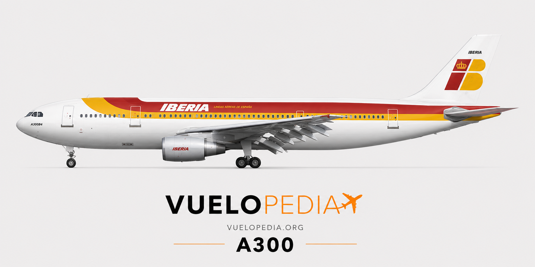 Ilustración Airbus A300B4 (A300B4-120) de Iberia