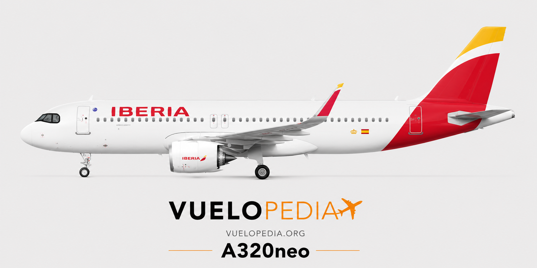 Airbus A320neo (A320-271N) illustration in Iberia livery
