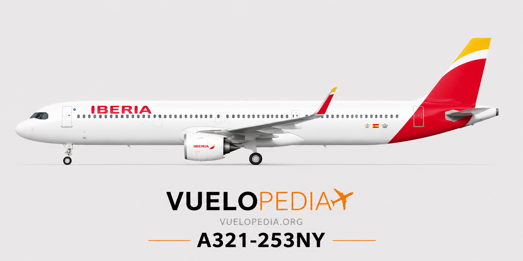 Airbus A321XLR (A321-253NY) illustration in Iberia livery