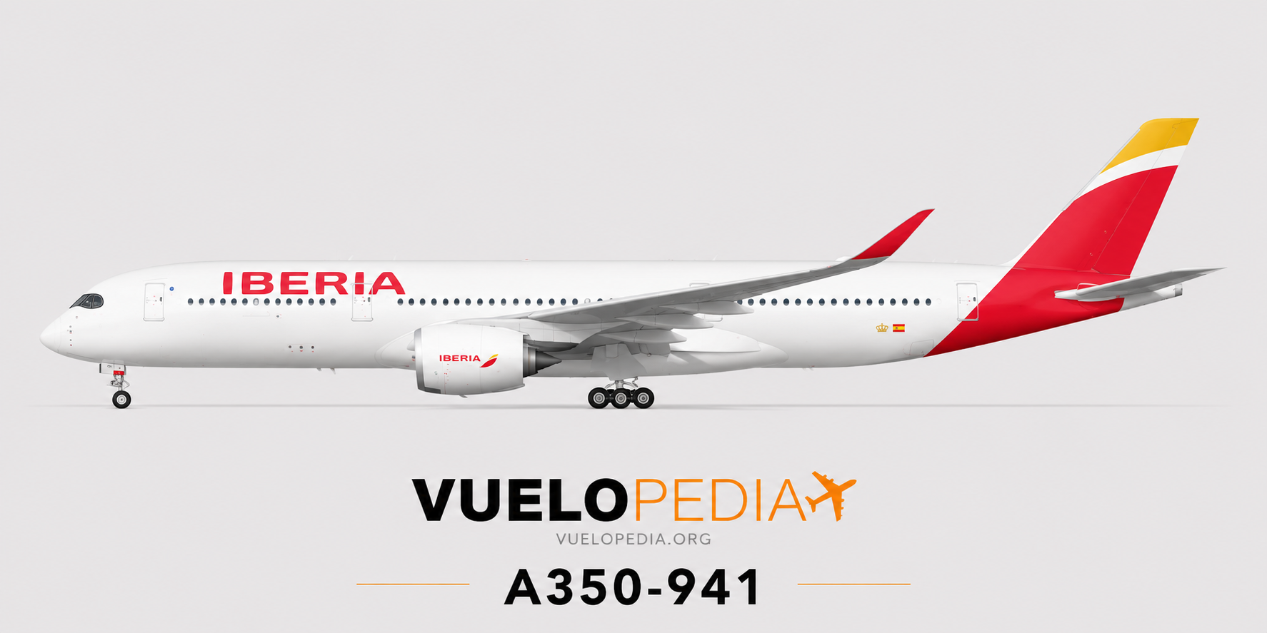 Airbus A350 XWB illustration in Iberia livery