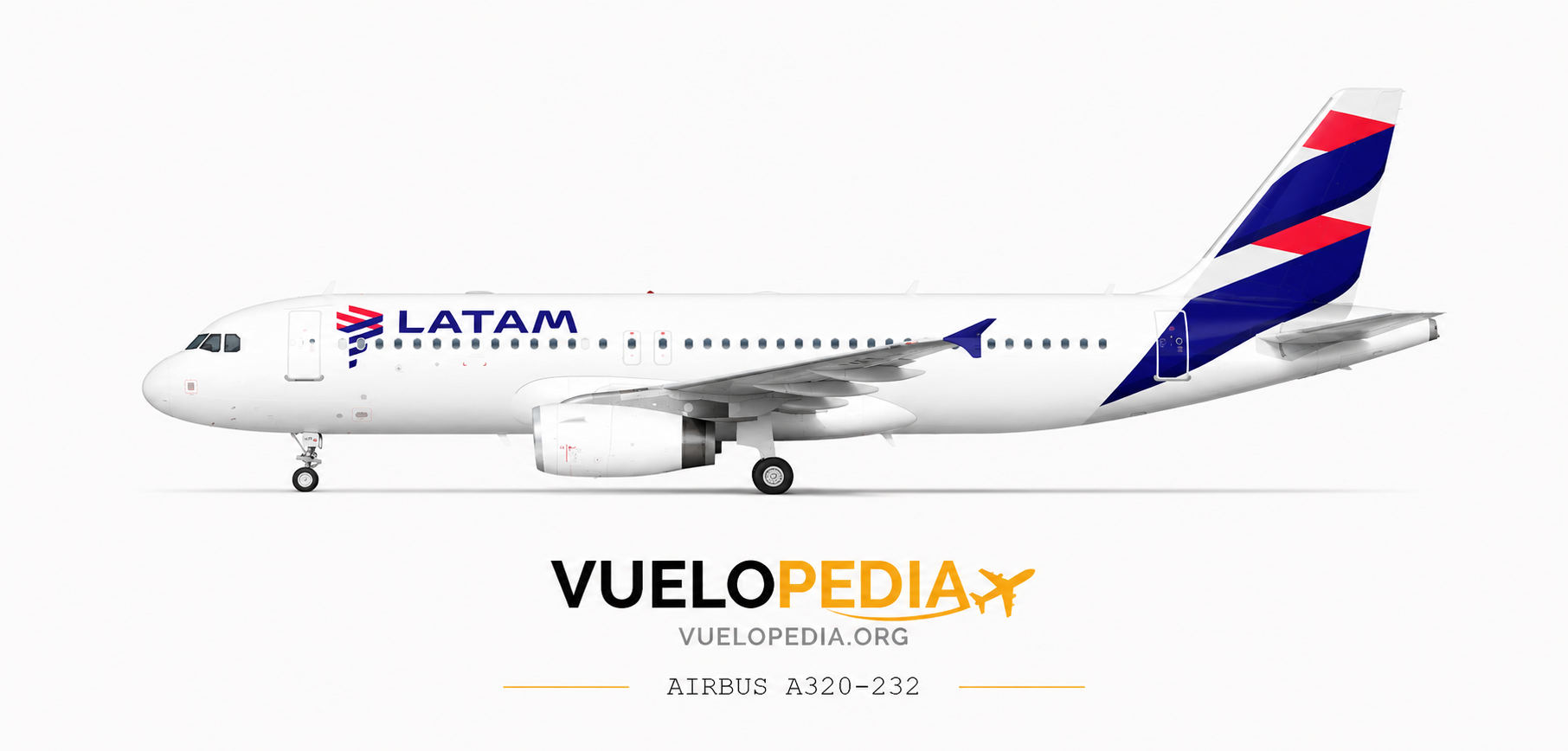 Airbus A320-200 (A320-232) illustration in LATAM Brasil livery