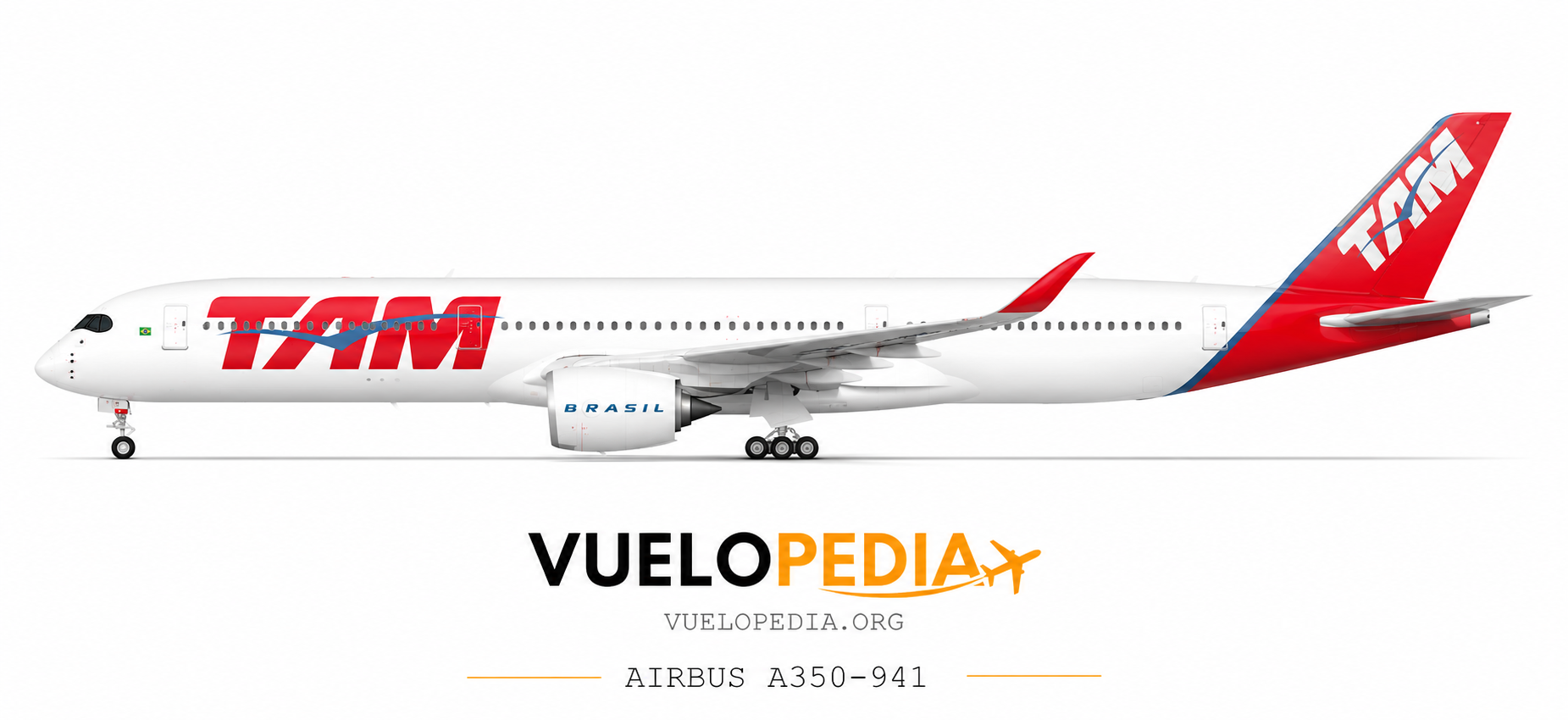 Airbus A350-900 (A350-941) illustration in LATAM livery