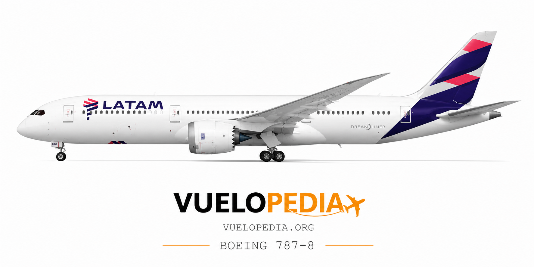 Boeing 787-8 illustration in LATAM livery