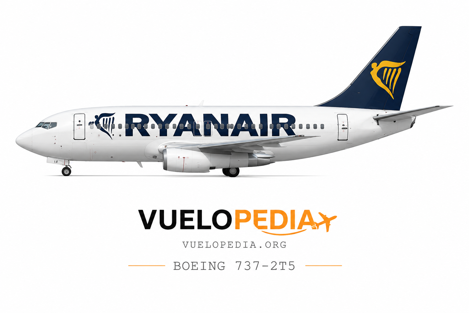 Ilustración Boeing 737-200 (737-2T5) de Ryanair