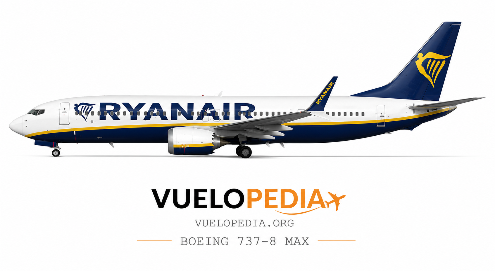 Ilustración Boeing 737 MAX de Ryanair