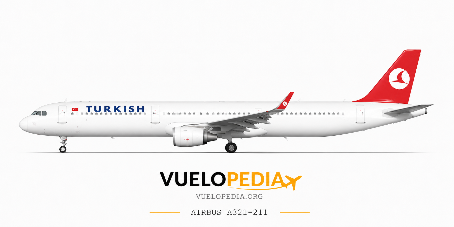 Airbus A321-200 (A321-231) illustration in Turkish Airlines livery