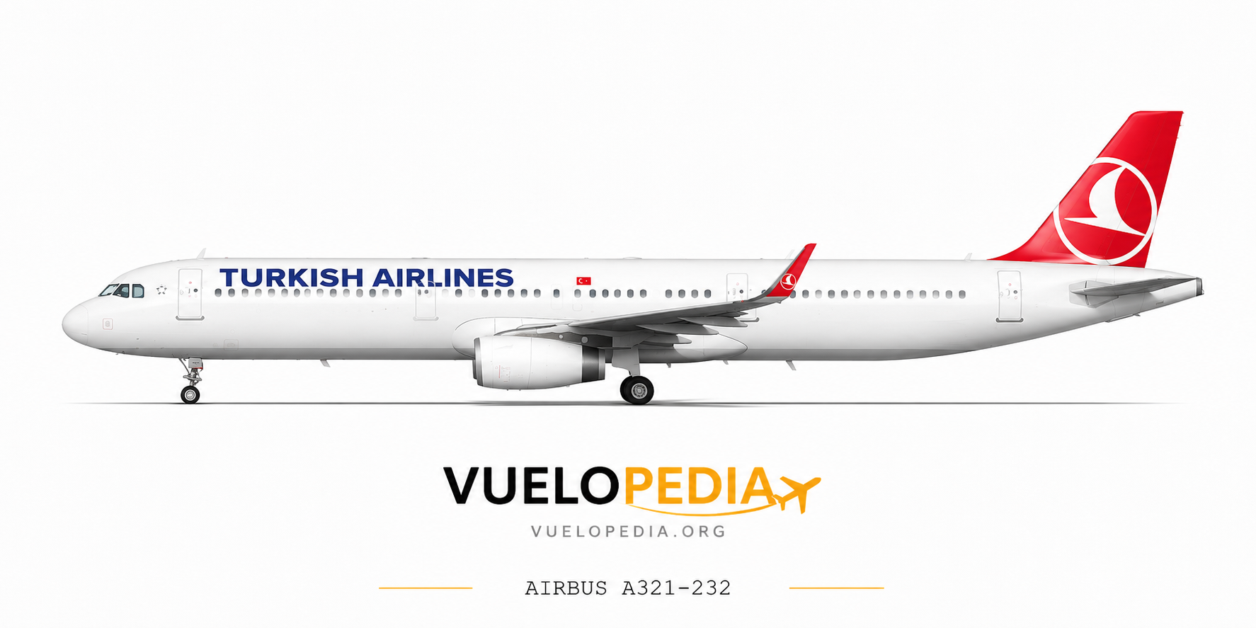 Airbus A321-200 (A321-232) illustration in Turkish Airlines livery