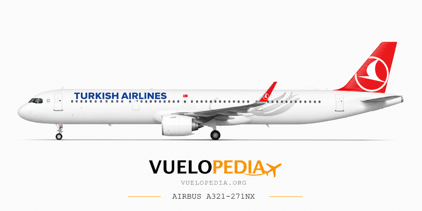 Airbus A321neo (A321-271NX) illustration in Turkish Airlines livery