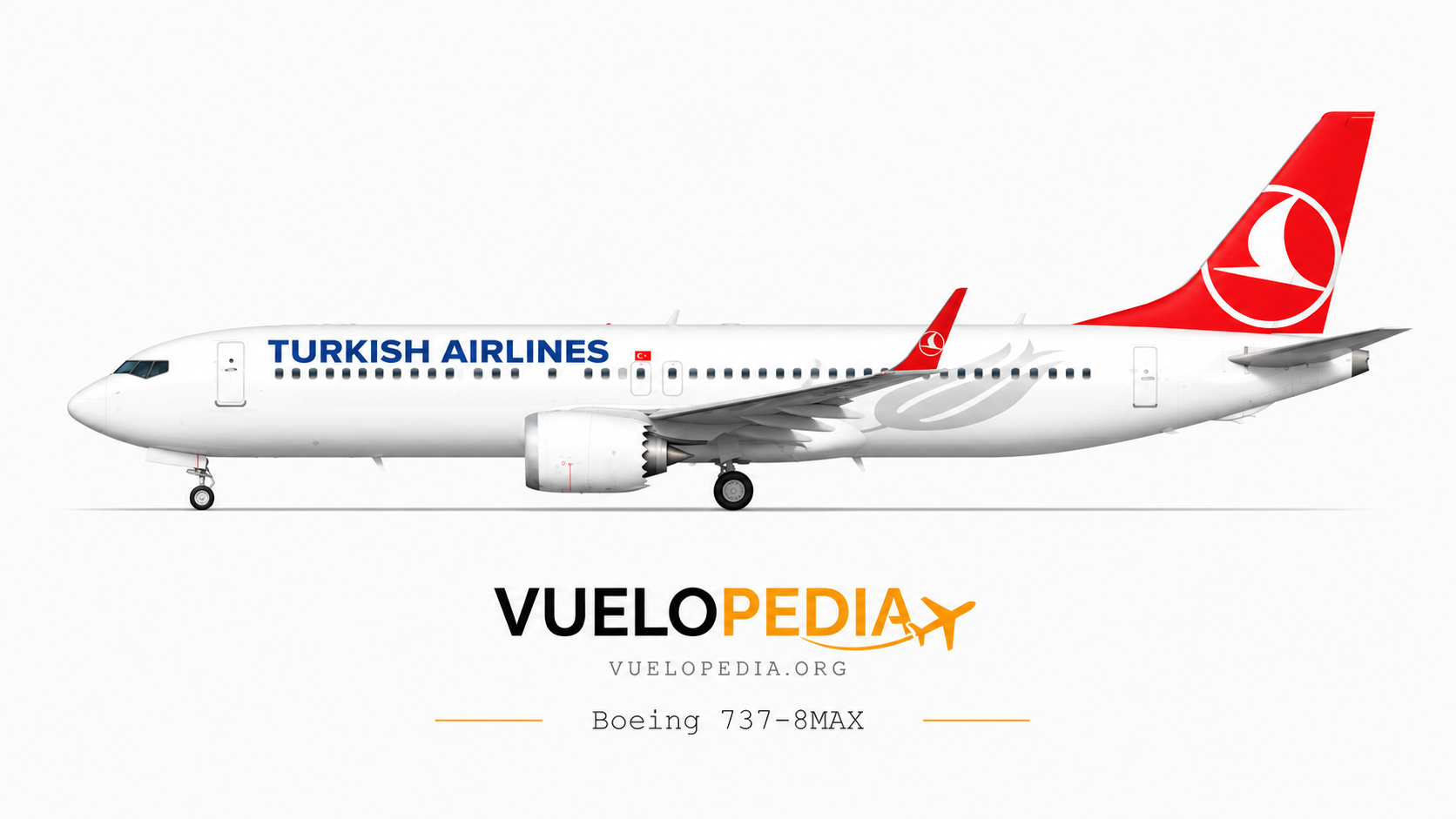 Ilustración Boeing 737 MAX de Turkish Airlines