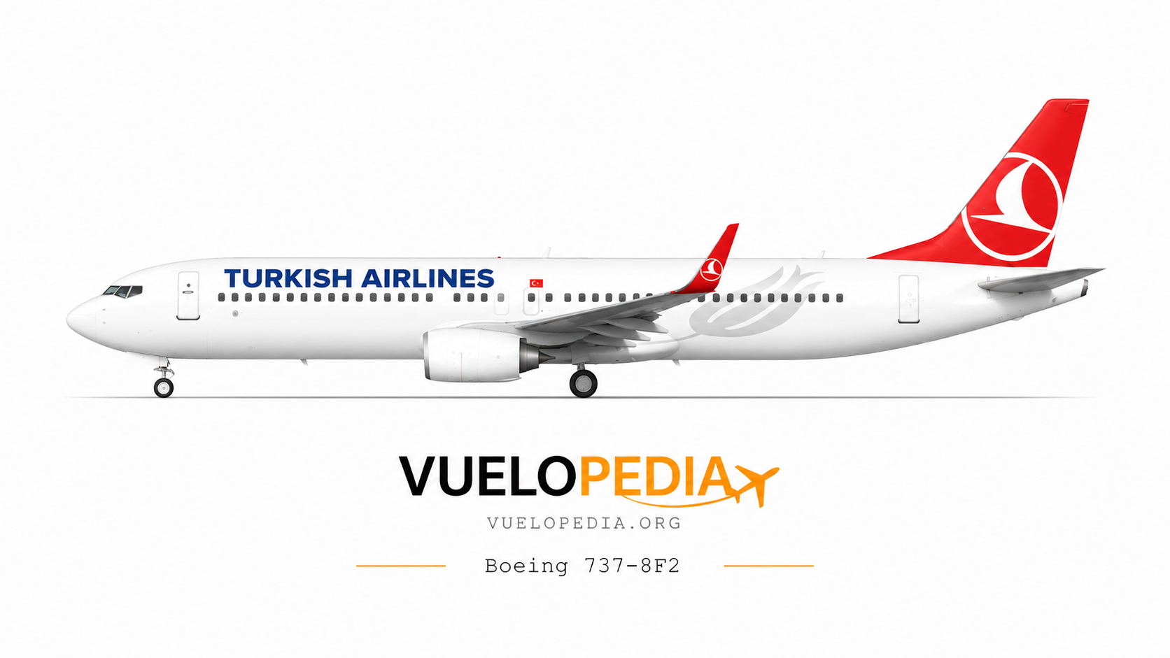 Boeing 737 illustration in Turkish Airlines livery