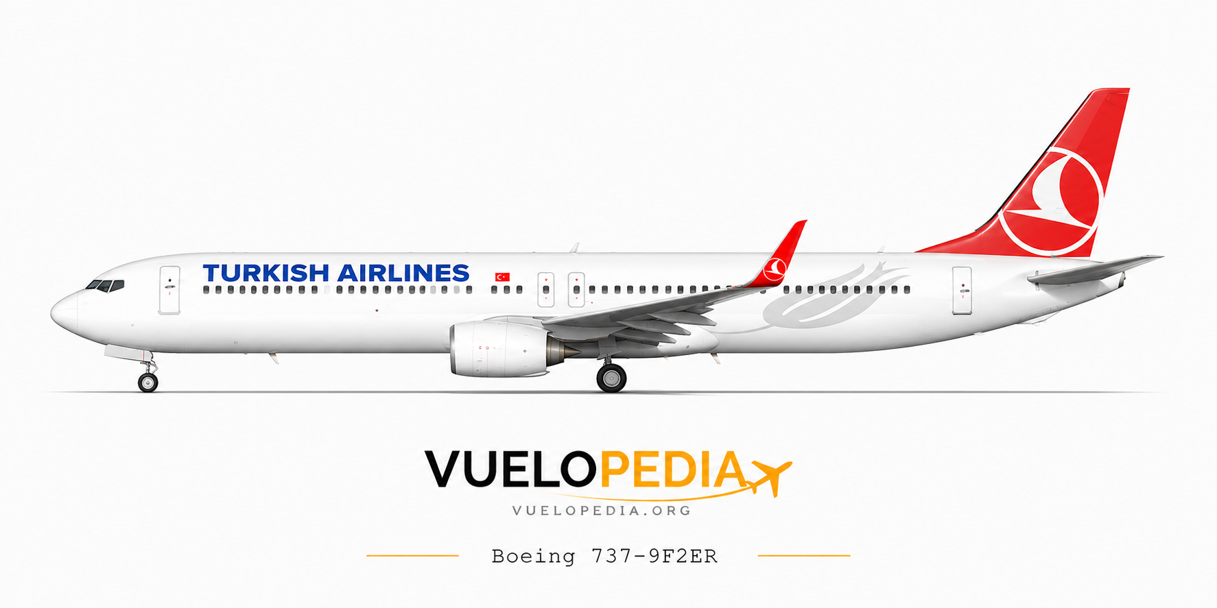 Boeing 737-400 (737-4Q8) illustration in Turkish Airlines livery