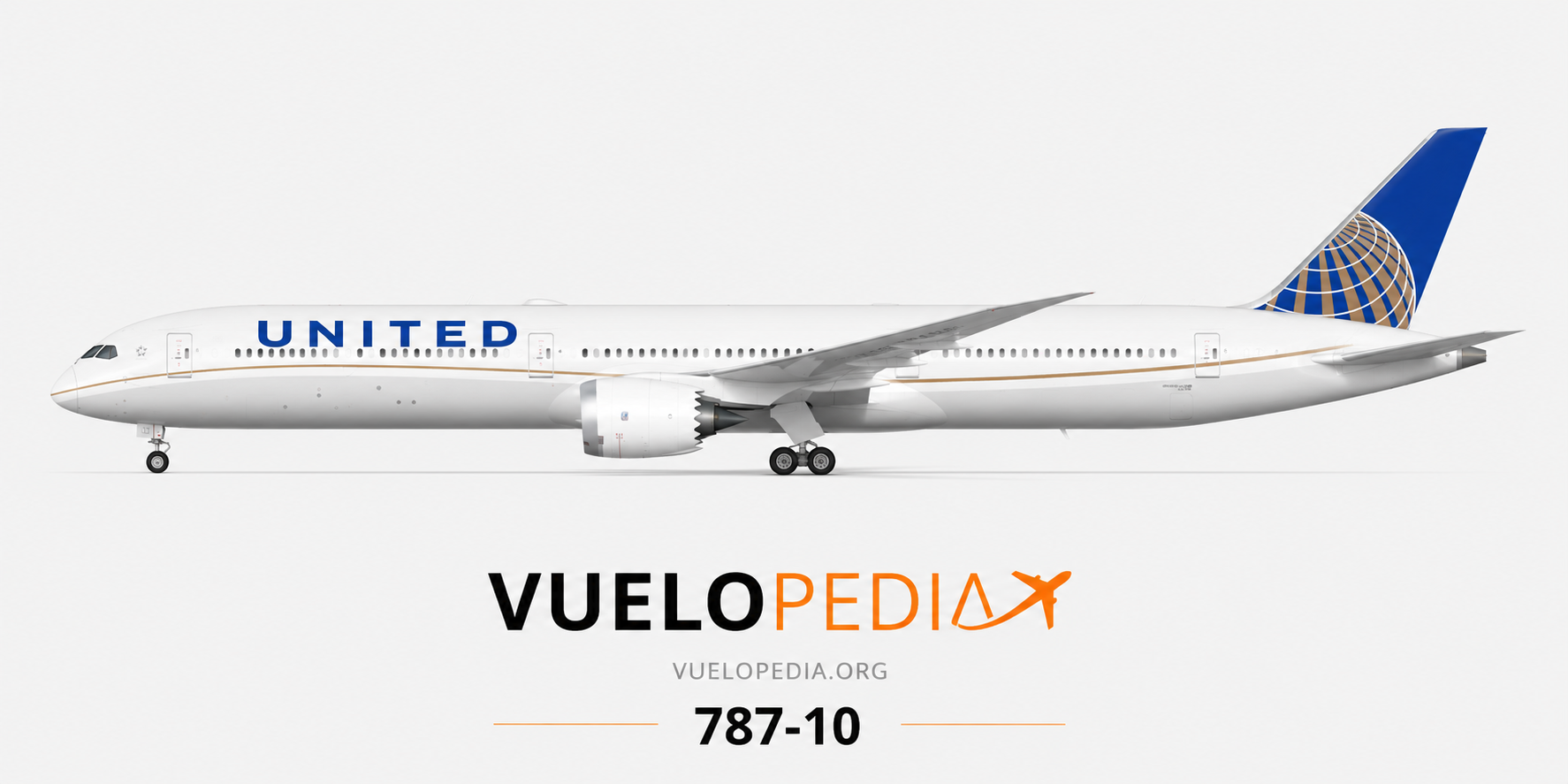 Boeing 787-10 illustration in United Airlines livery