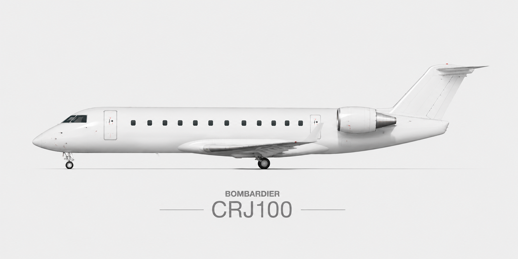 Ilustración Bombardier CRJ100 (CL-600-2B19) de Cimber A/S