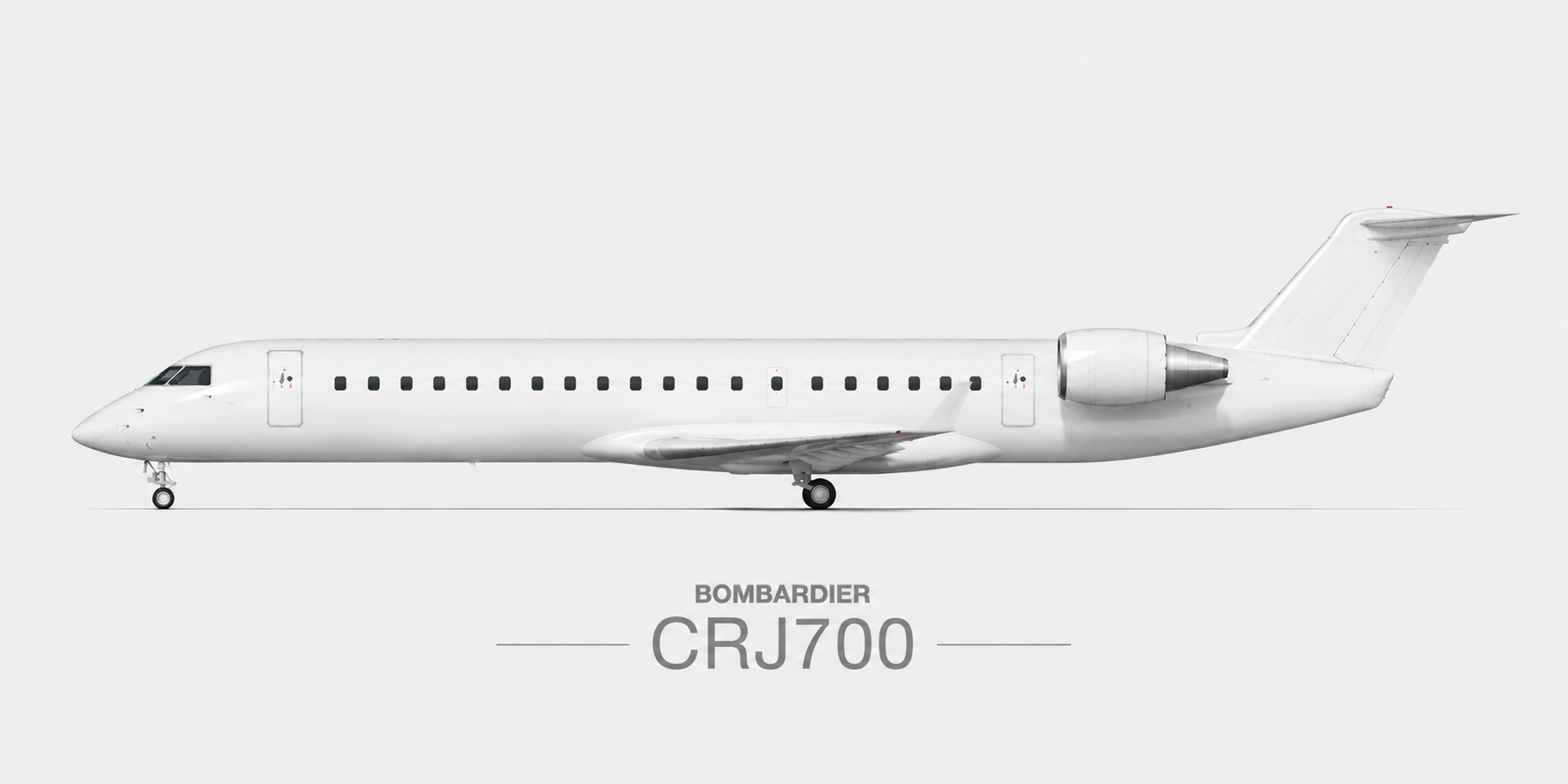 Bombardier CRJ700 (CL-600-2C10) illustration in Skywest Airlines livery