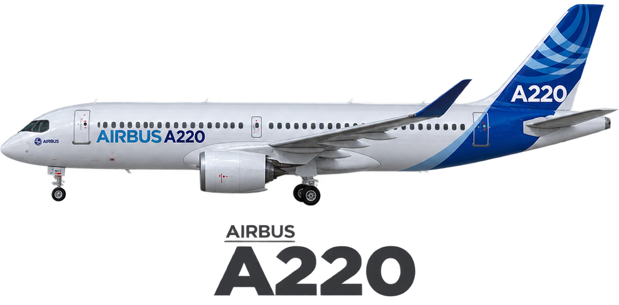 Airbus A220 illustration