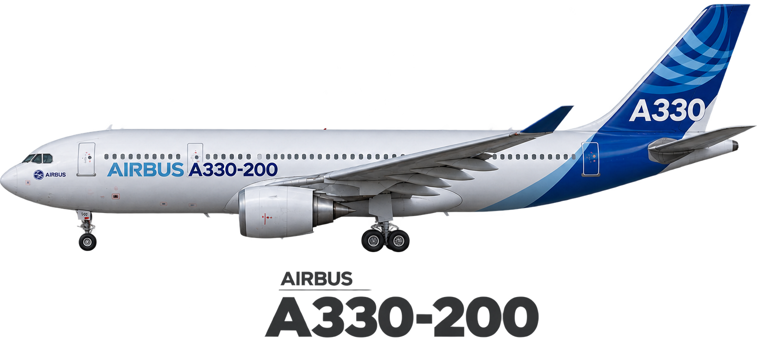 Airbus A330-200 illustration in Desconocida livery