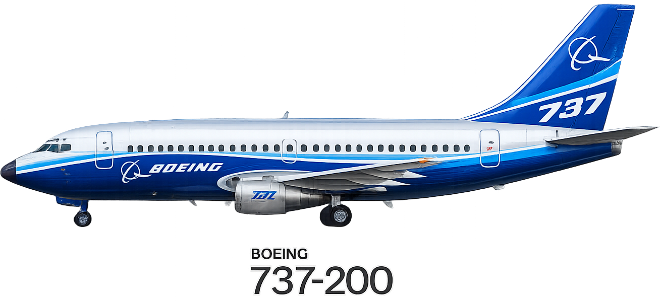 Boeing 737-200 (737-241) illustration in Rico Linhas Aereas livery