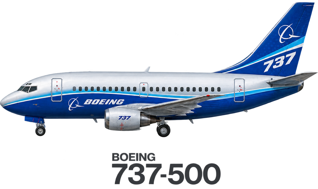 Boeing 737-500 (737-5H4) illustration in CAVU Aerospace livery
