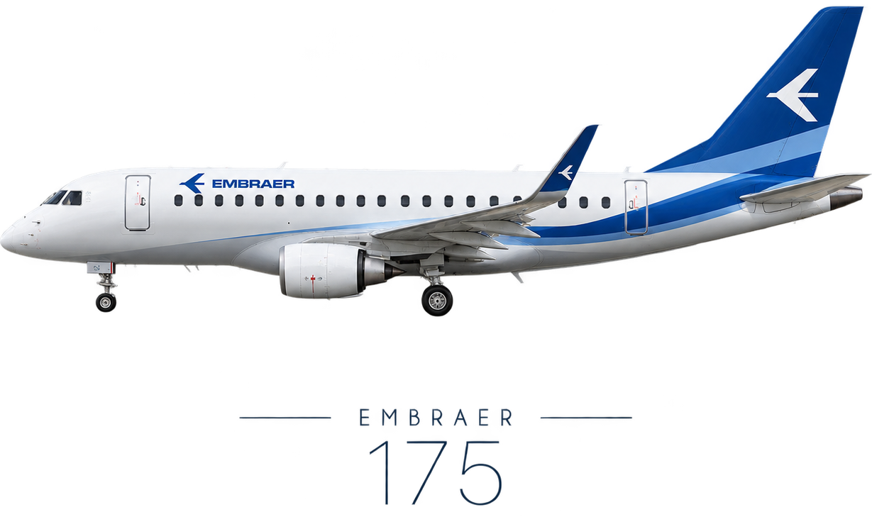 Embraer E175 illustration in Desconocida livery