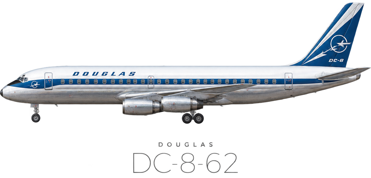 Ilustración Douglas DC-8