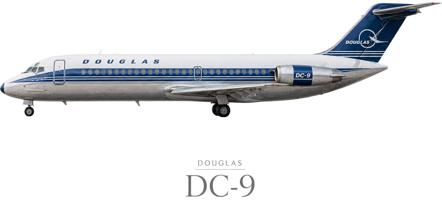 McDonnell Douglas DC-9-31 illustration in ADC Airlines livery