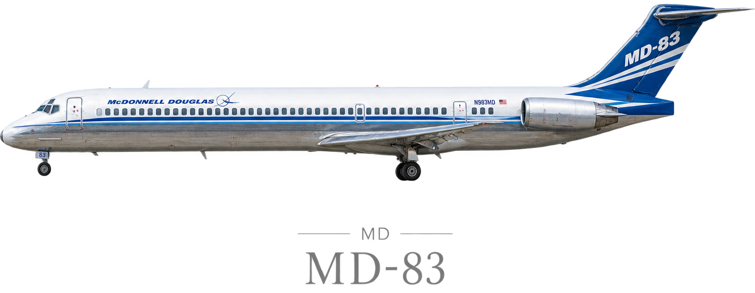 McDonnell Douglas MD-83 illustration in Desconocida livery