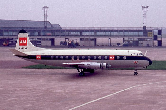 The Vickers Viscount flies