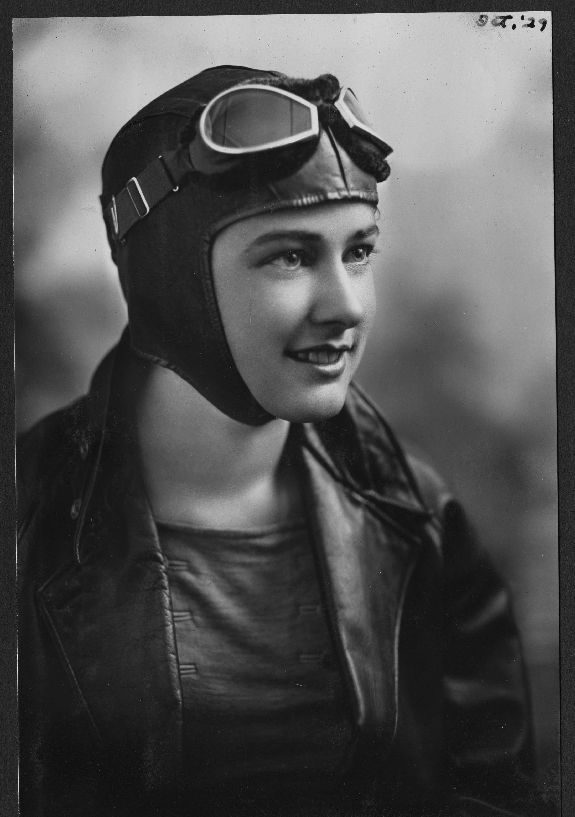 The first woman at the controls of a scheduled flight